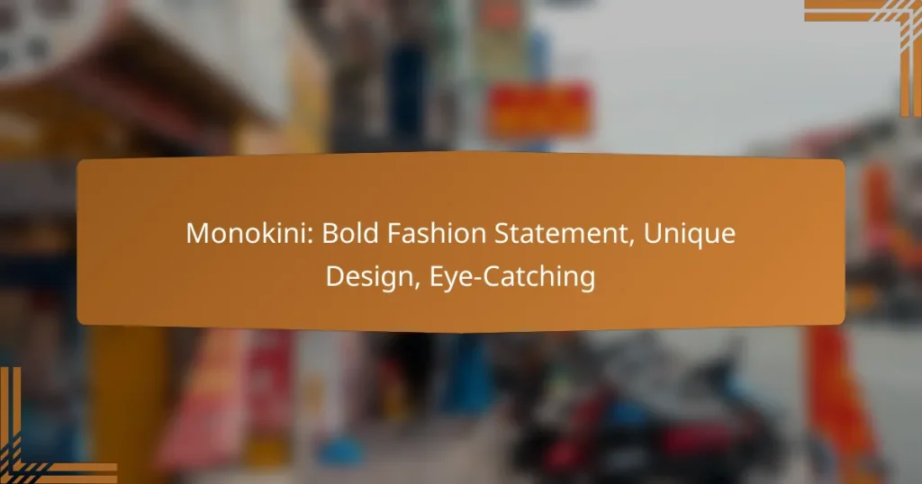 Monokini: Bold Fashion Statement, Unique Design, Eye-Catching