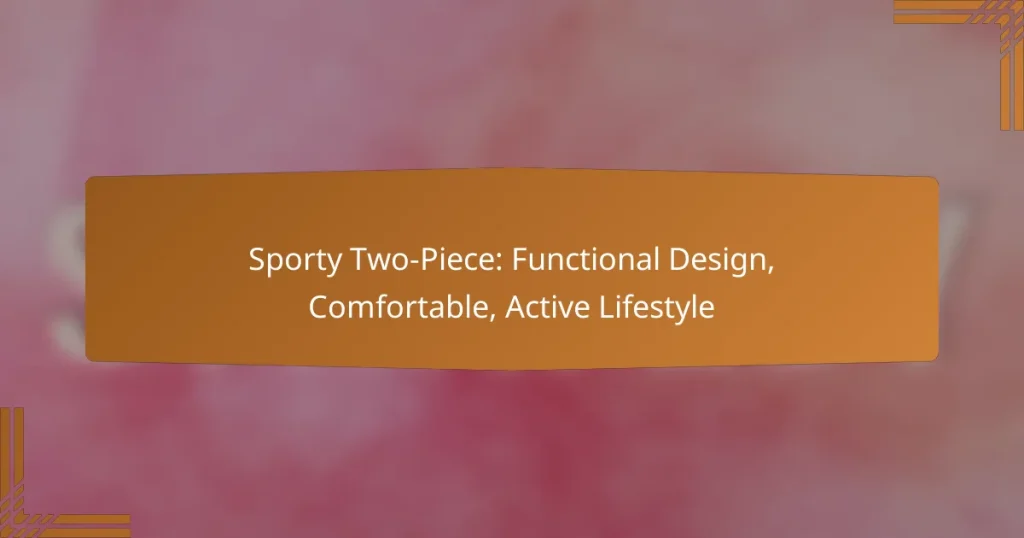 Sporty Two-Piece: Functional Design, Comfortable, Active Lifestyle