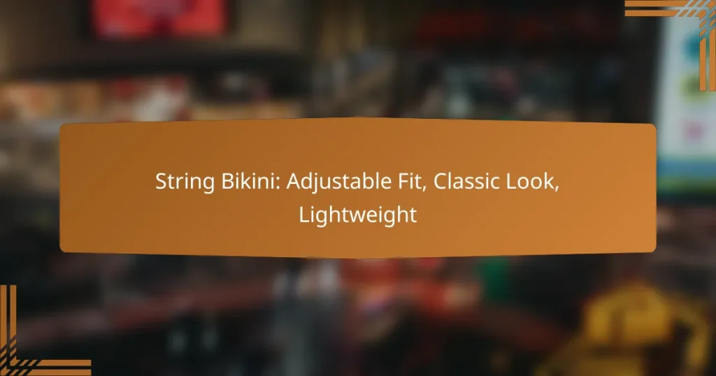 String Bikini: Adjustable Fit, Classic Look, Lightweight
