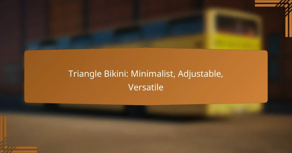 Triangle Bikini: Minimalist, Adjustable, Versatile