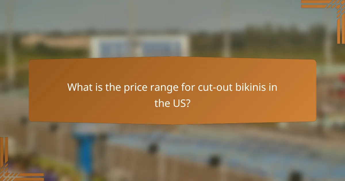 What is the price range for cut-out bikinis in the US?
